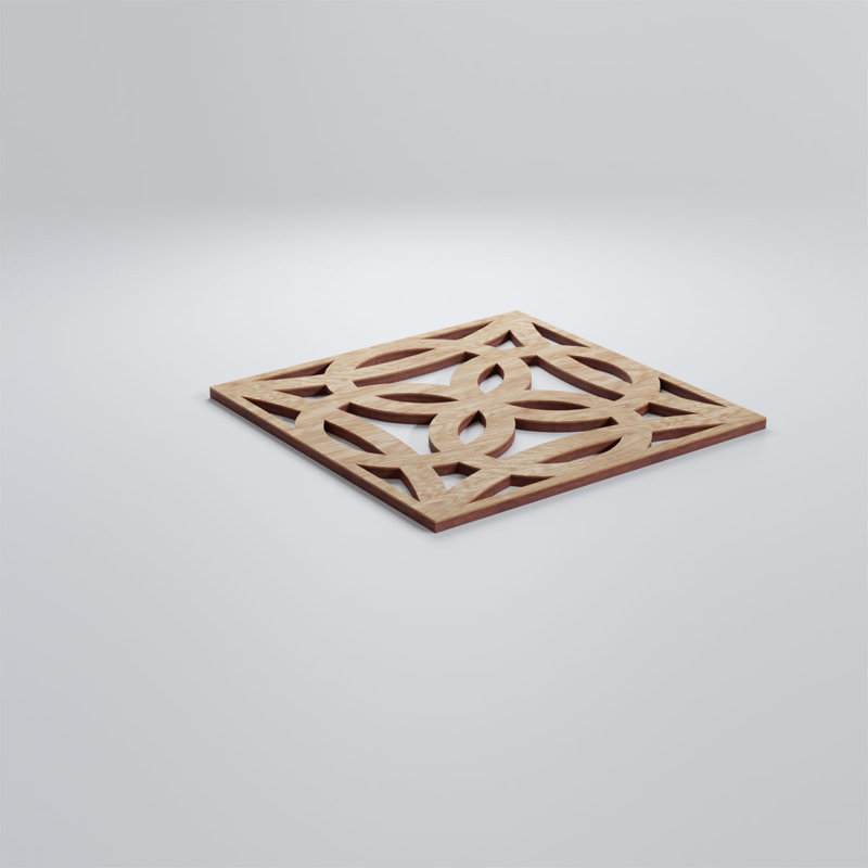 Panneaux muraux décoratifs en bois Baytown, Chêne rouge, H 7 3/8 po x l 7 3/8 po x P 1/4 po
