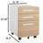 Rizer 3-Drawer Office File Cabinet-1089384303