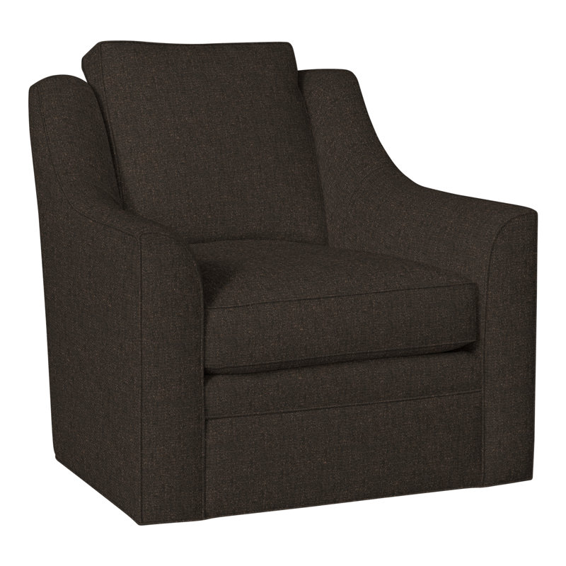 Fauteuil pivotant American Bungalow Nicholas, Somptueux chenille II truffe Périgold