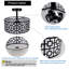 Plafonnier semi-encastré 3 lumières 12,6 po Rushda-25904955