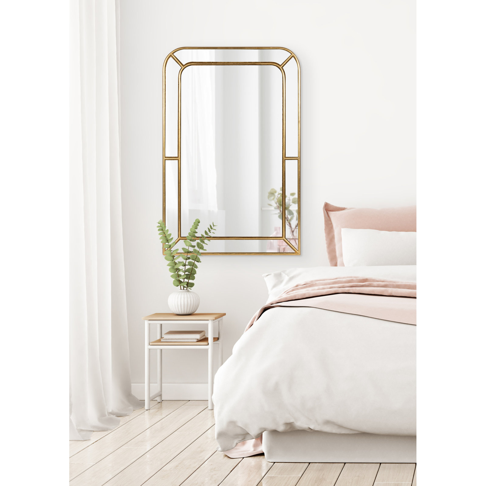 Camari Engineered Wood Mirror, Gold