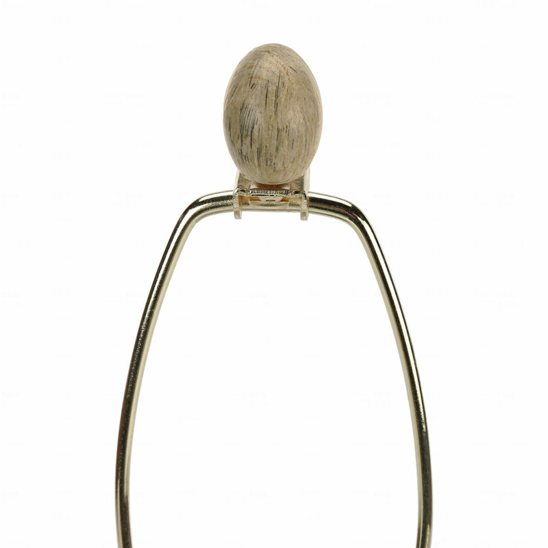 Lampe de table - H 25 po, abat-jour noir, résine brune, style contemporain