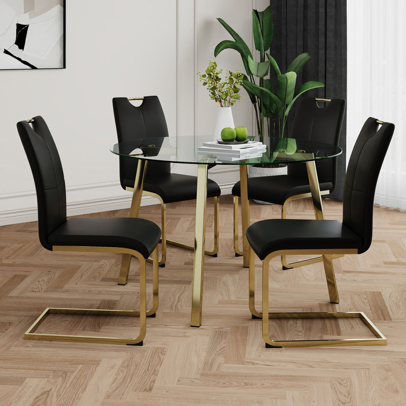 Table ronde en verre de style moderne