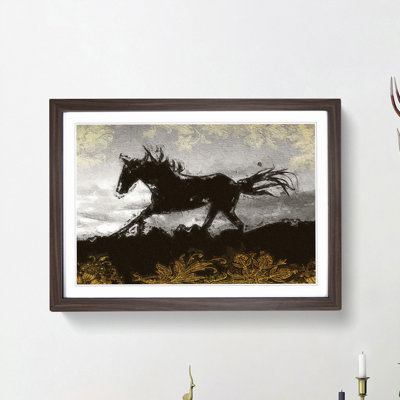 Galloping Horse in Abstract - Picture Frame Painting Print