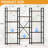 55.5"H Industrial Etagere Bookcase