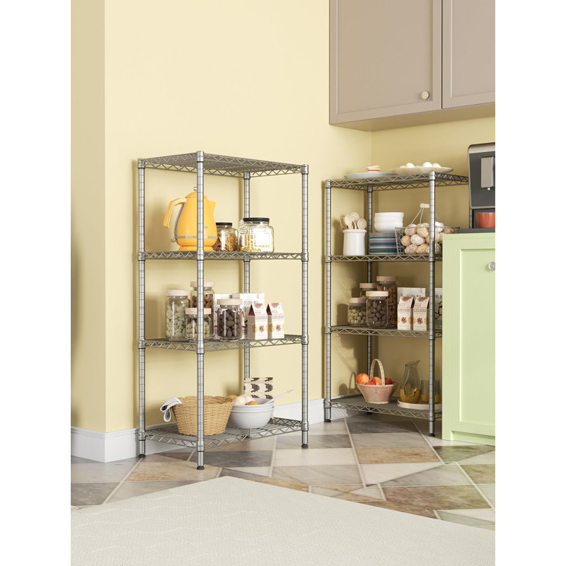 Tablettes de rangement réglables, Argent argent, H 47,2 po x l 23,2 po x P 13,4 po