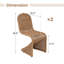Chaises de salle à manger d'extérieur en osier avec structure en acier (2 pièces)