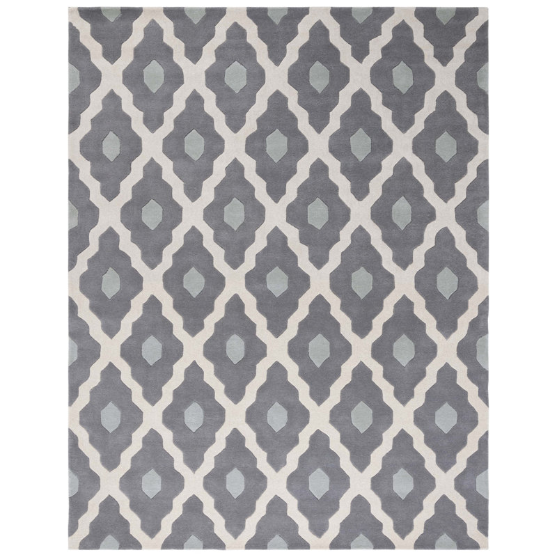 Carolene Hand Tufted Wool Geometric Rug, Rectangle 8' x 10'