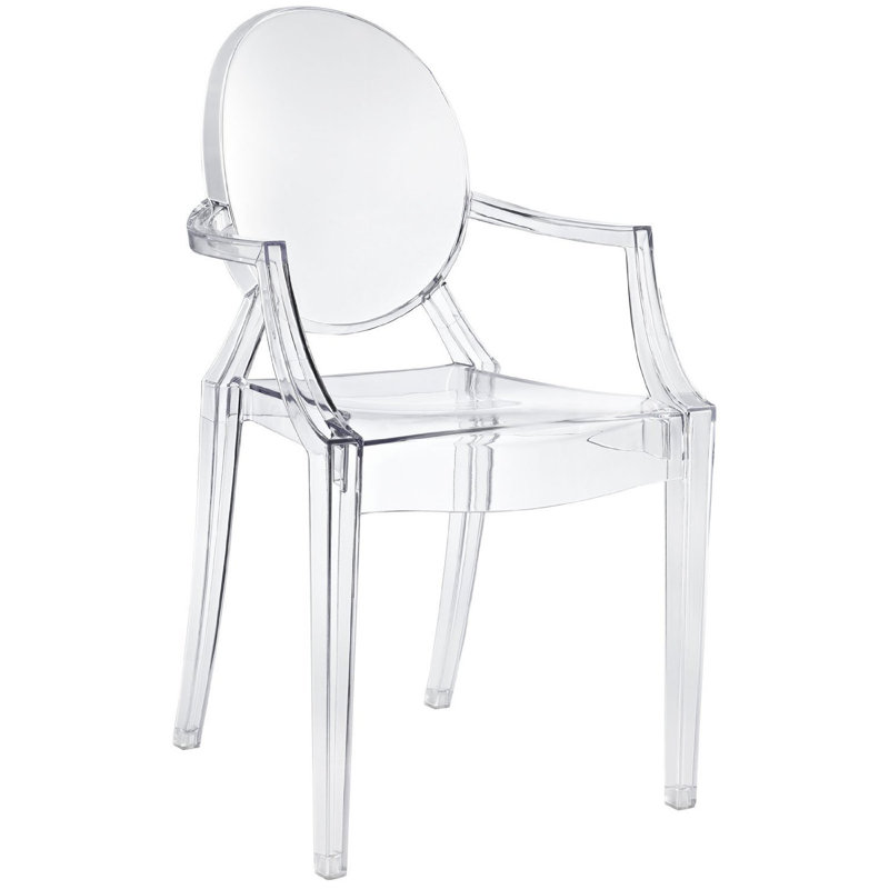 Katya Upholstered Armchair, Transparent Clear
