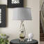 Amber Twist Lamp w/Silk Shade