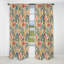 Motif botanique à feuillage aquarelle - Rideau floral - Rideau occultant floral - 1 panneau-107554912