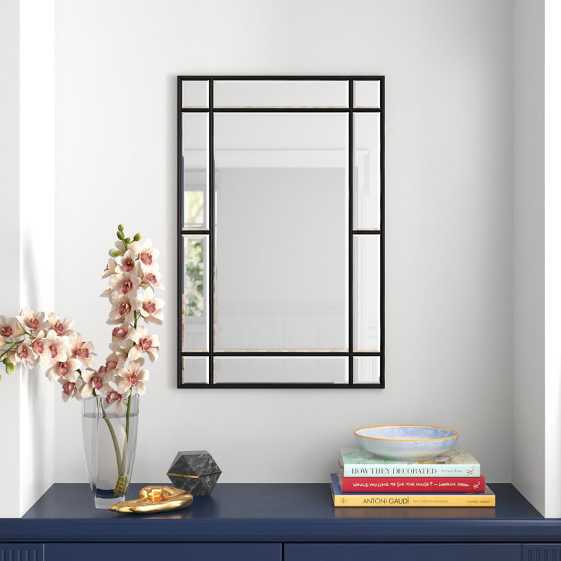 Miroir décoratif biseauté Adinel, Noir, H 30 po x l 20 po