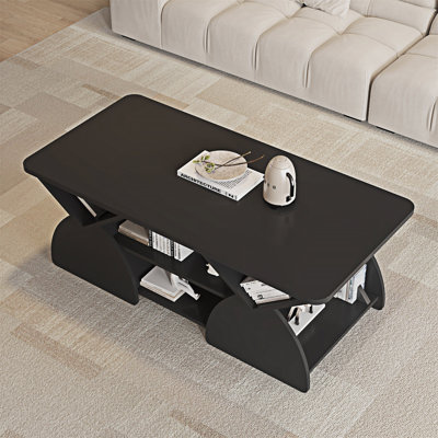 Table basse en bois avec tablette