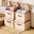 4 Pack Large Fabric Storage Bins with Lids, Foldable Storage Boxes with Lids for Organizing, Decorative Storage Boxes with Handles for Home, Bedroom, Closet, Office-310203957