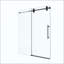 Porte de douche coulissante simple sans cadre - verre trempé transparent, conception à dérivation-126559252