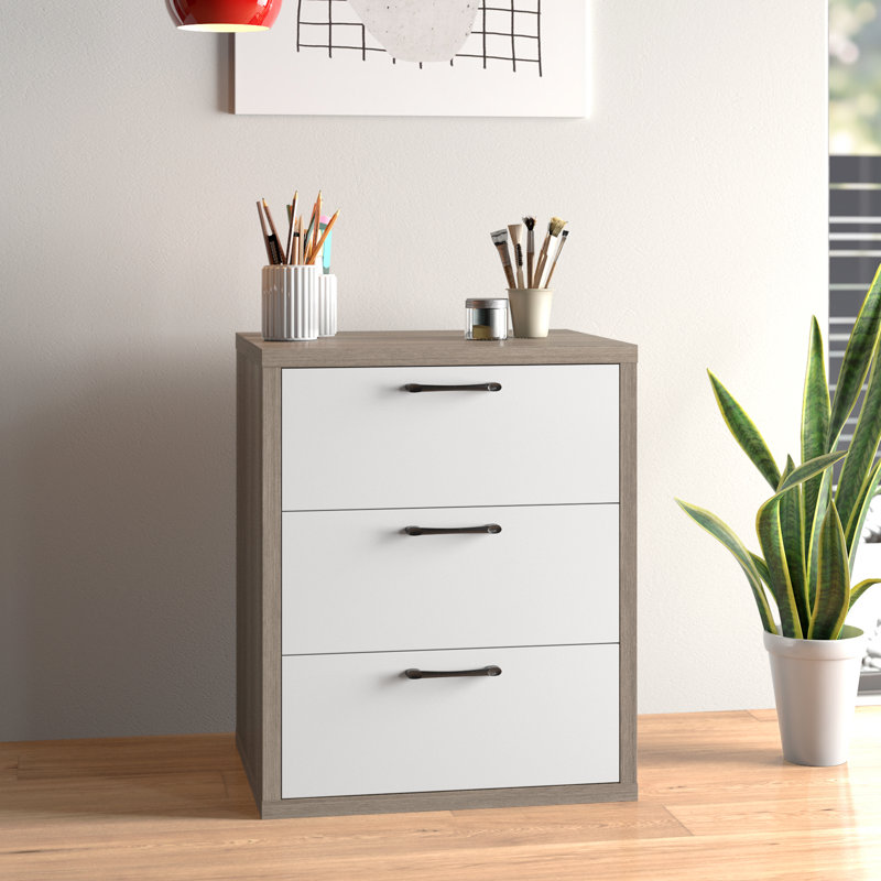 Commode de rangement 3 tiroirs Azizah