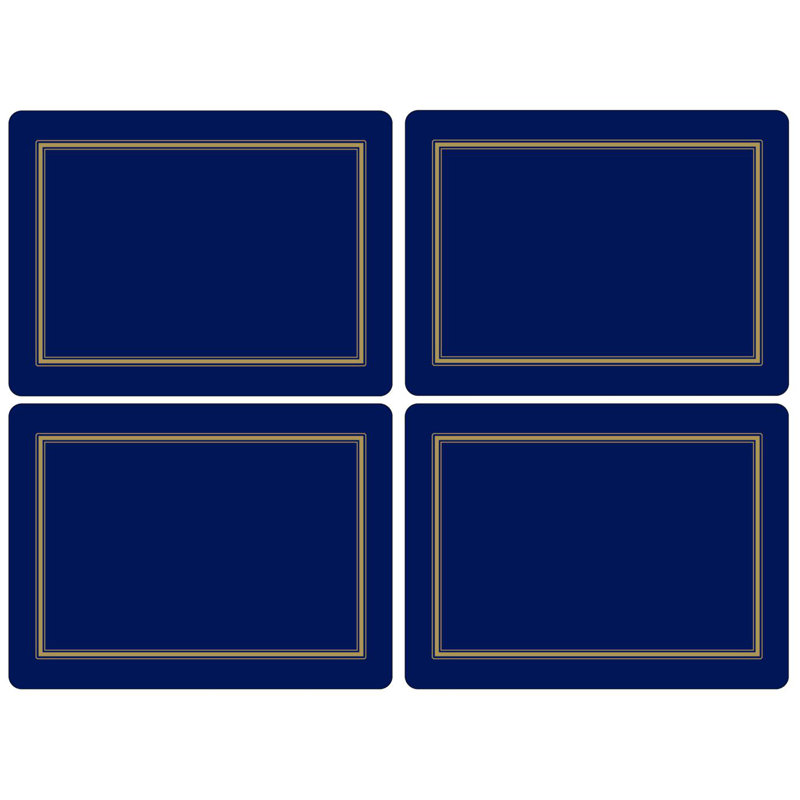 Portmeirion, Pimpernet, Placemats - Classic Black, Midnight