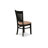 3 Piece Kitchen Table Set for Small Spaces Contains a Round Dining Room Table with Dropleaf and 2 Linen Fabric Chairs, Black-1167356119-1167356117-1167356112