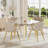 5 Piece Gold Glass Dining Table Set-1691313996-1691408681