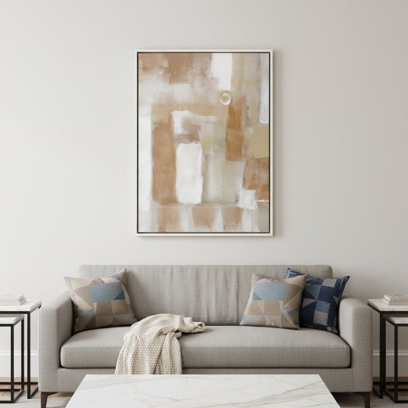 Art mural établi avec motifs flottants blancs