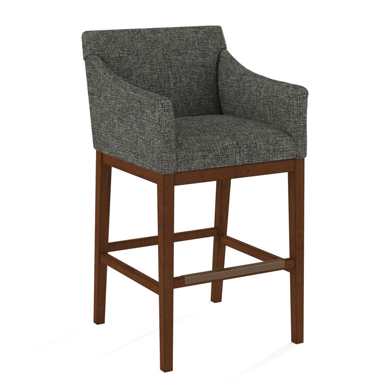 Upholstered Stool, 61536-78, Pecan