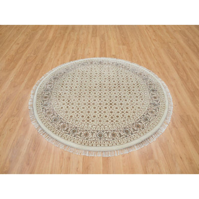Rhiamon One-of-a-Kind 6'3" X 6'3" New Age Round Wool Area Rug Ivory
