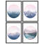 "Rose et bleu, paysage de montagne, œuvre d'art moderne minimaliste", 4 pièces-101519765-101519766