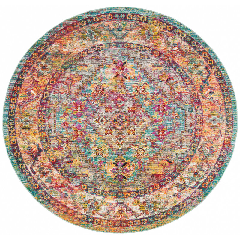 Timpson Crystal Performance Oriental Rug, Round 7'