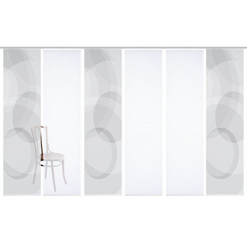 Semi Sheer Sliding Panel, in Grey