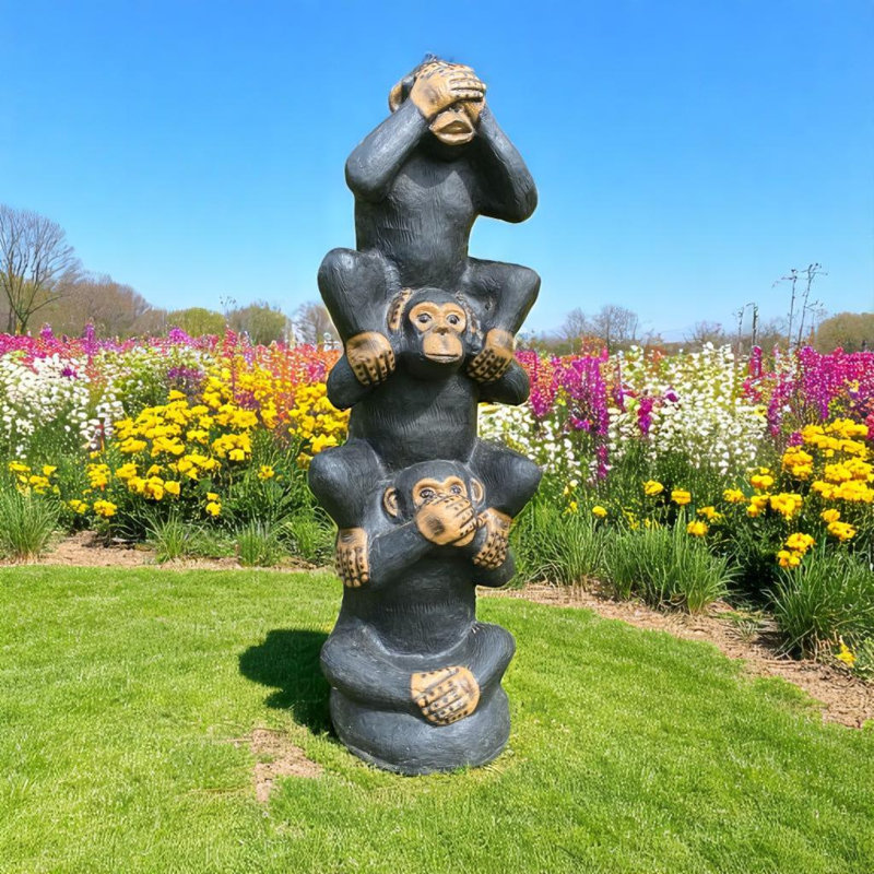 Monkey Weather Resistant Fiberglass Garden Statue