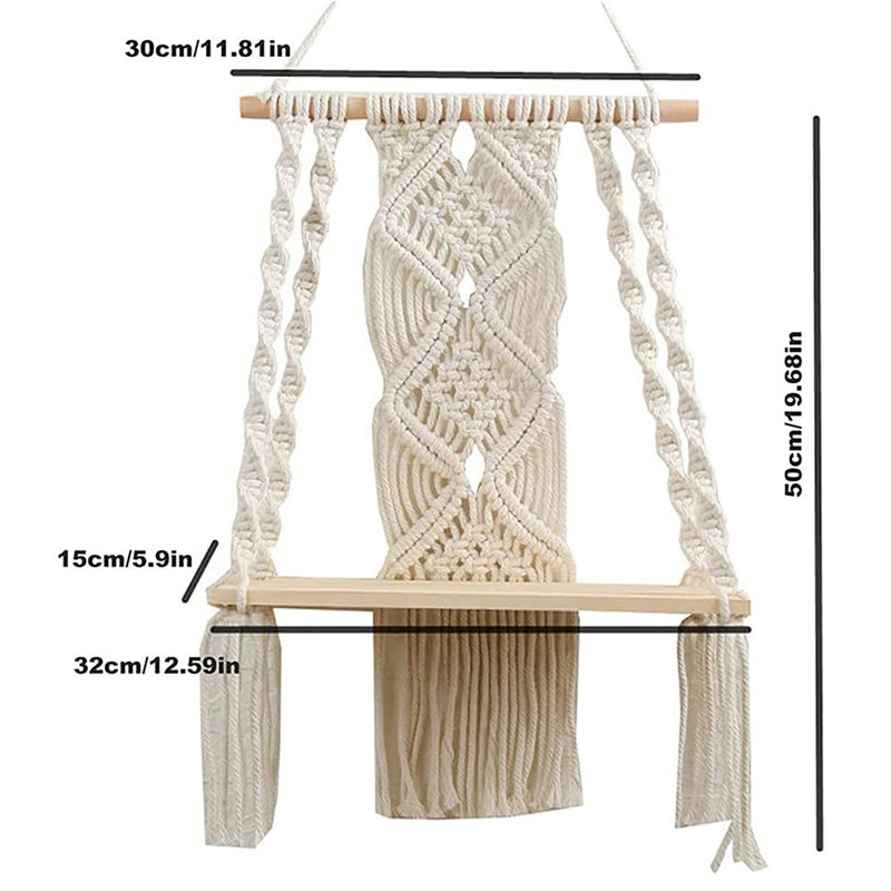 Tablette décorative Macrame