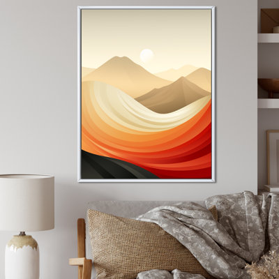 Dunes de sable blanches et rouges sur toile