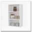 Armoire murale blanche avec rangement ouvert-62464541