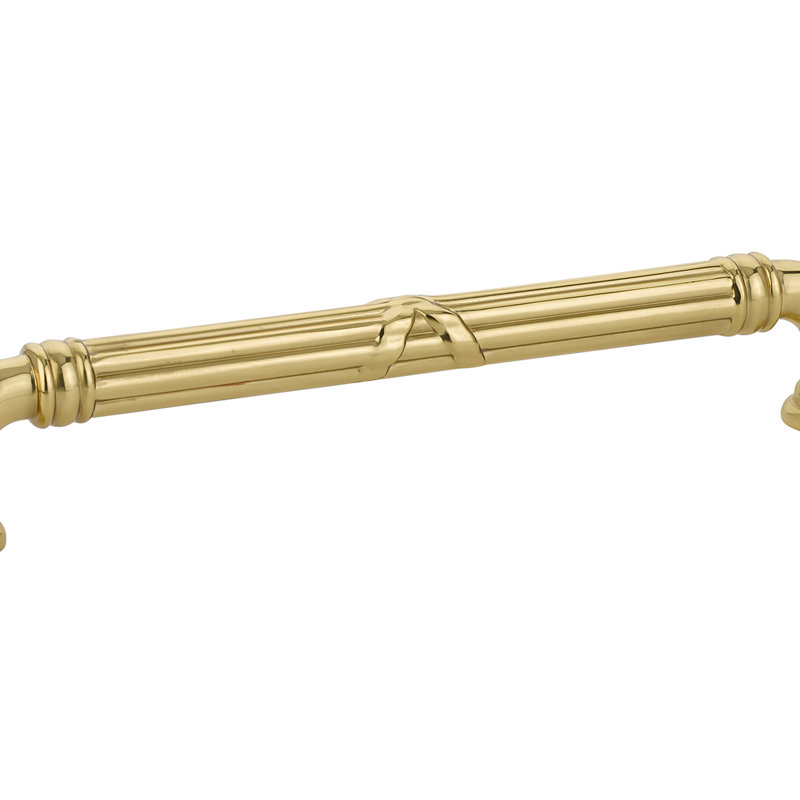 Poignée barre Emtek, Laiton poli, 4"