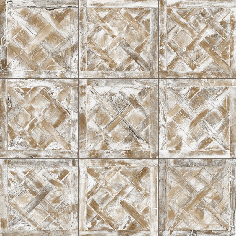 Kings Forest Lattice 17-5/8 In. X 17-5/8 In. Ceramic Floor And Wall Tile