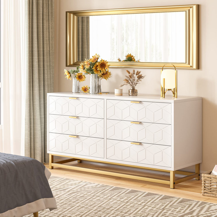 Laportia 6 Drawer 47.2" W Double Dresser