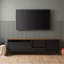 Meuble télé moderne avec portes coulissantes, tablettes réglables, rangement de tiroir et ensemble anti-basculement pour téléviseurs de 75 pouces-2144859179