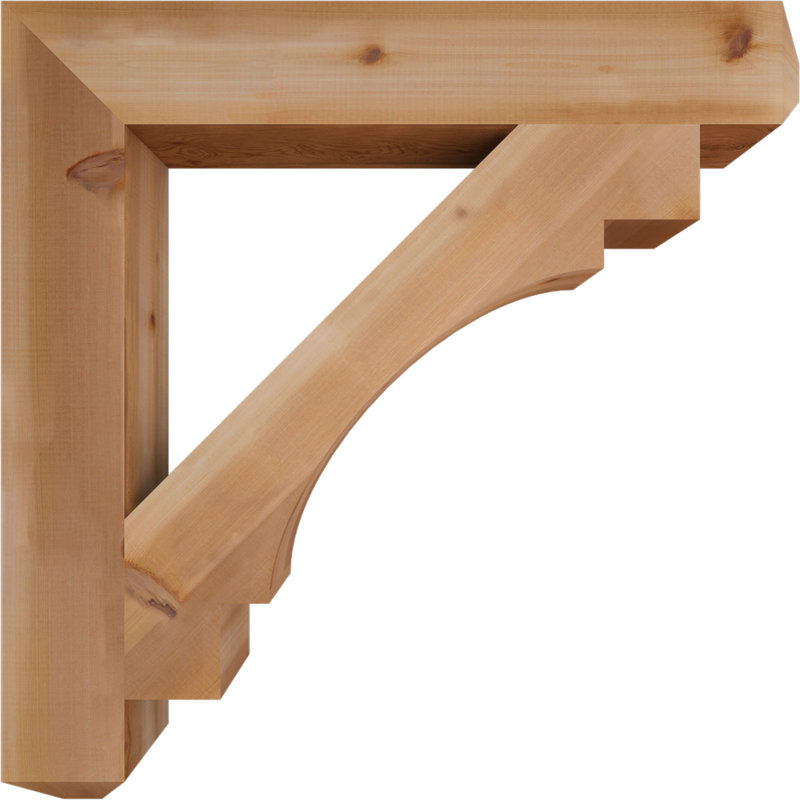 Support lisse Merced Craftsman, Cèdre rouge, H 40 po x l 5,5 po x P 40 po