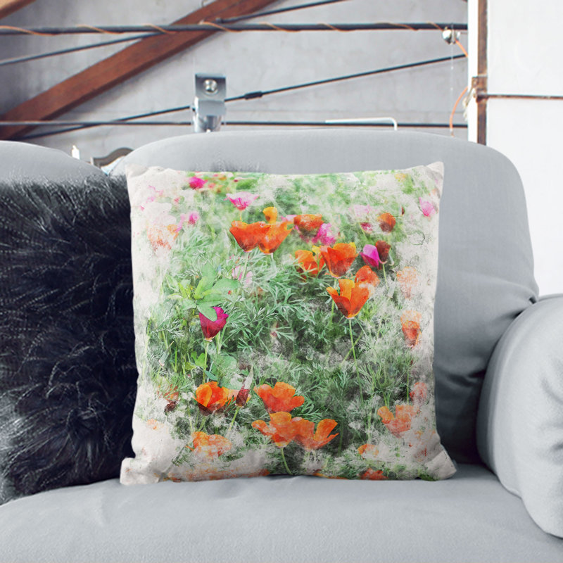 Square Cushion, Stone, 40cm H x 40cm W x 15cm D