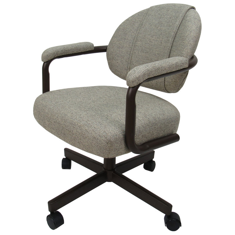Arm Caster Chair , Brown, Portwood Ash
