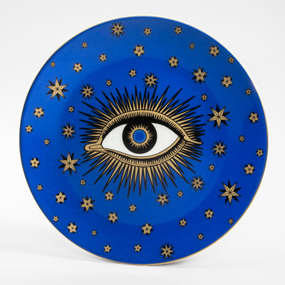 Evil Eye Handmade Bone China Salad/Dessert Plate