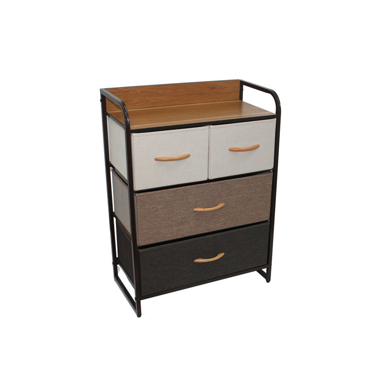 Commode de rangement 4 tiroirs nola Lossett, Brun