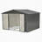 10X8 FT Outdoor Storage Shed, All Weather Metal Sheds With Lockable Doors, Tool Shed-123283225-123283222