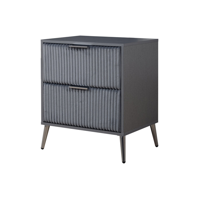 Table de chevet Ochlocknee, Gris