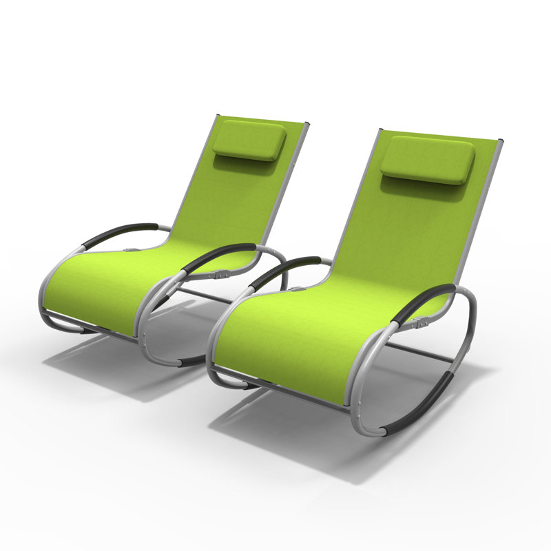 Saechao 58.6'''' Long Single Chaise(Set Of 2), Green