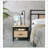 Yawan Oak & Black Finish Accent Table
