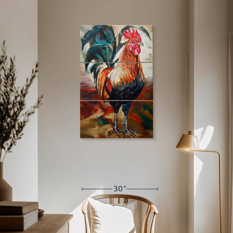 Brampt Solo Rooster, 57" H x 36" W