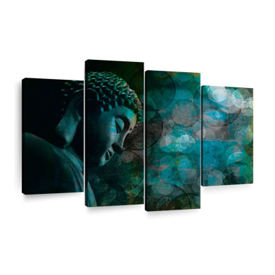 Buddha Meditating Statue Of Buddha Multi Piece Canvas Print On Canvas 4 Pieces by NirvanaDesigns Set -  Bungalow Rose, 605F47AF6BA545388B4A2F160C5E9D1C