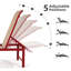Ensemble de 2 chaises longues d'extérieur réglables pour l'extérieur-178522498-195874661