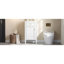 Ensemble de meuble-lavabo simple de 18 po avec lavabo en céramique, ensemble de meuble-lavabo autoportant avec porte à fermeture douce, tablette réglable, style français, pieds pleins-129669219